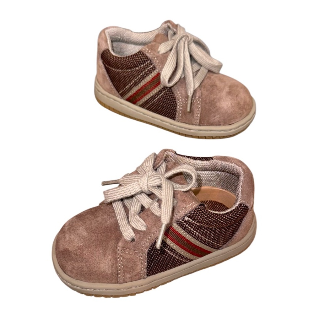Perfection by Jumping Jacks suede dress shoes baby boys size 6.5 WW EXTRA WIDE
